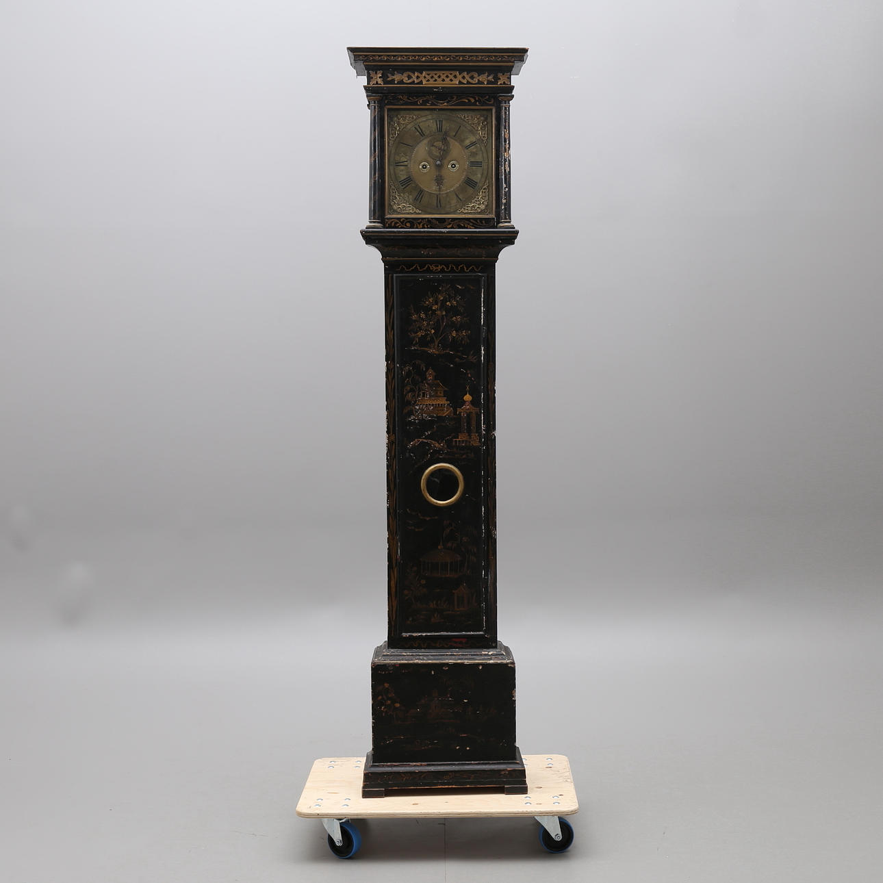 FLOOR, ENGLAND, 18TH CENTURY, DIAL SIGNED JOSEPH DAVIS WAPPING DOCK.