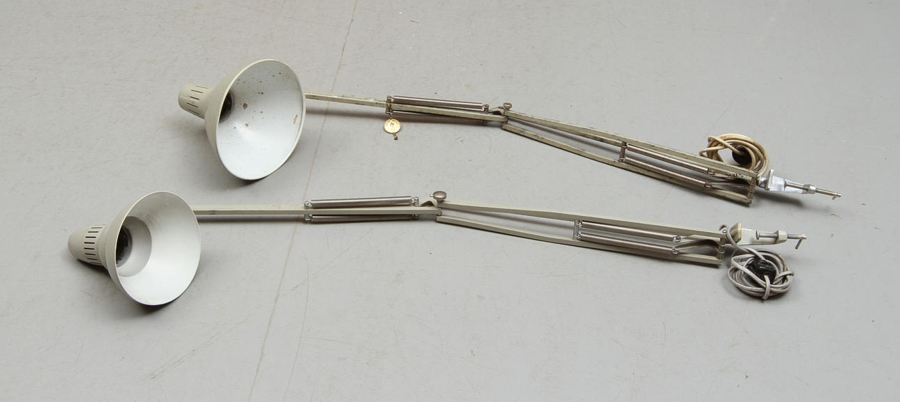 INDUSTRILAMPOR, 2 st, Jac Jacobsen A-B, varav en Luxo 1001.