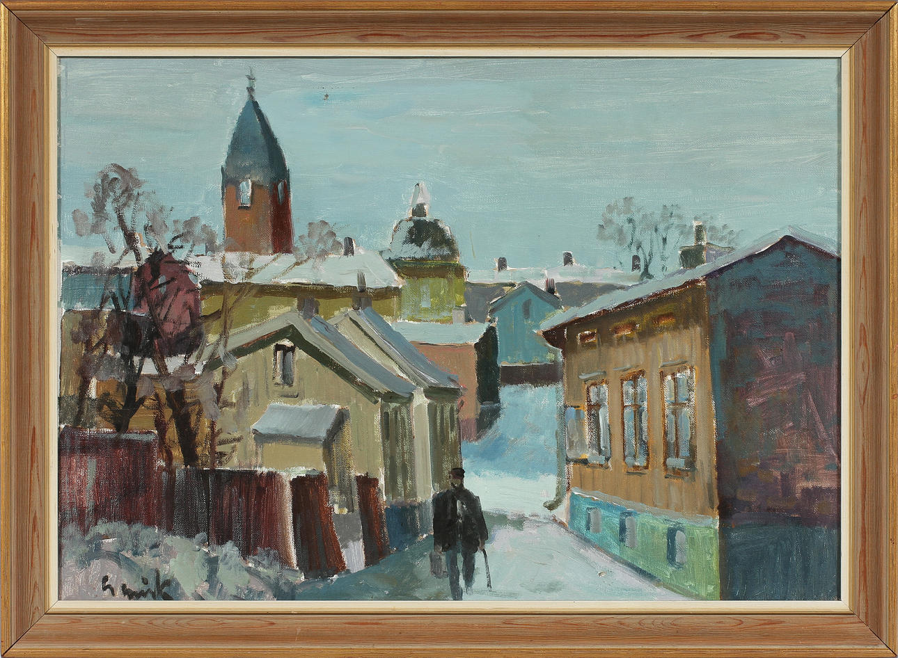 TAGE GAVIK. Olja på duk, signerad.