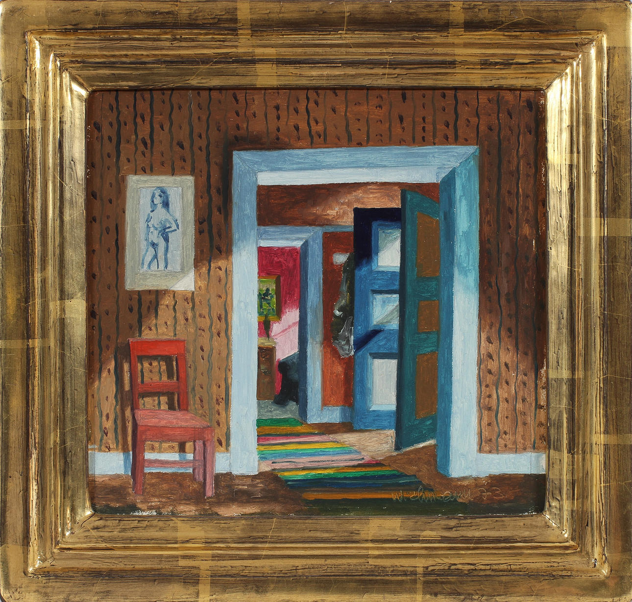 HARRY WICHMAN. Olja på pannå, signerad- 73.