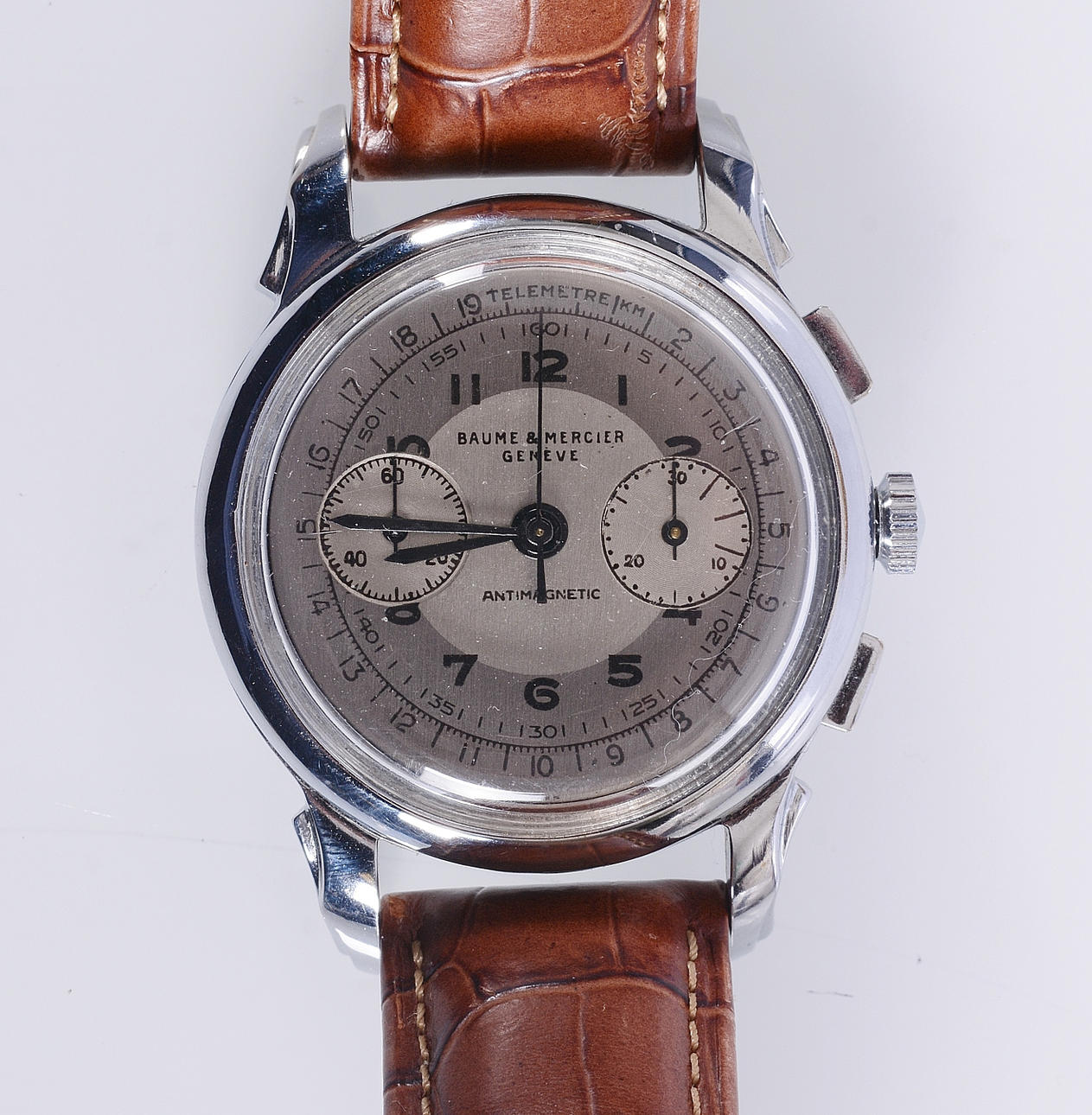 HERRARMBANDSUR, Baume & Mercier, Kronograf, 1950-tal.