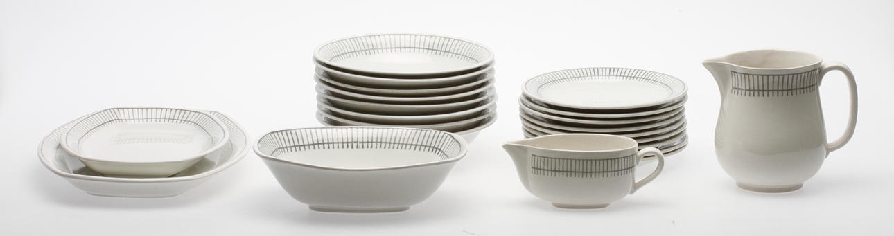 SERVISDELAR, 22 delar, "Rondo" Gefle, Upsala Ekeby.