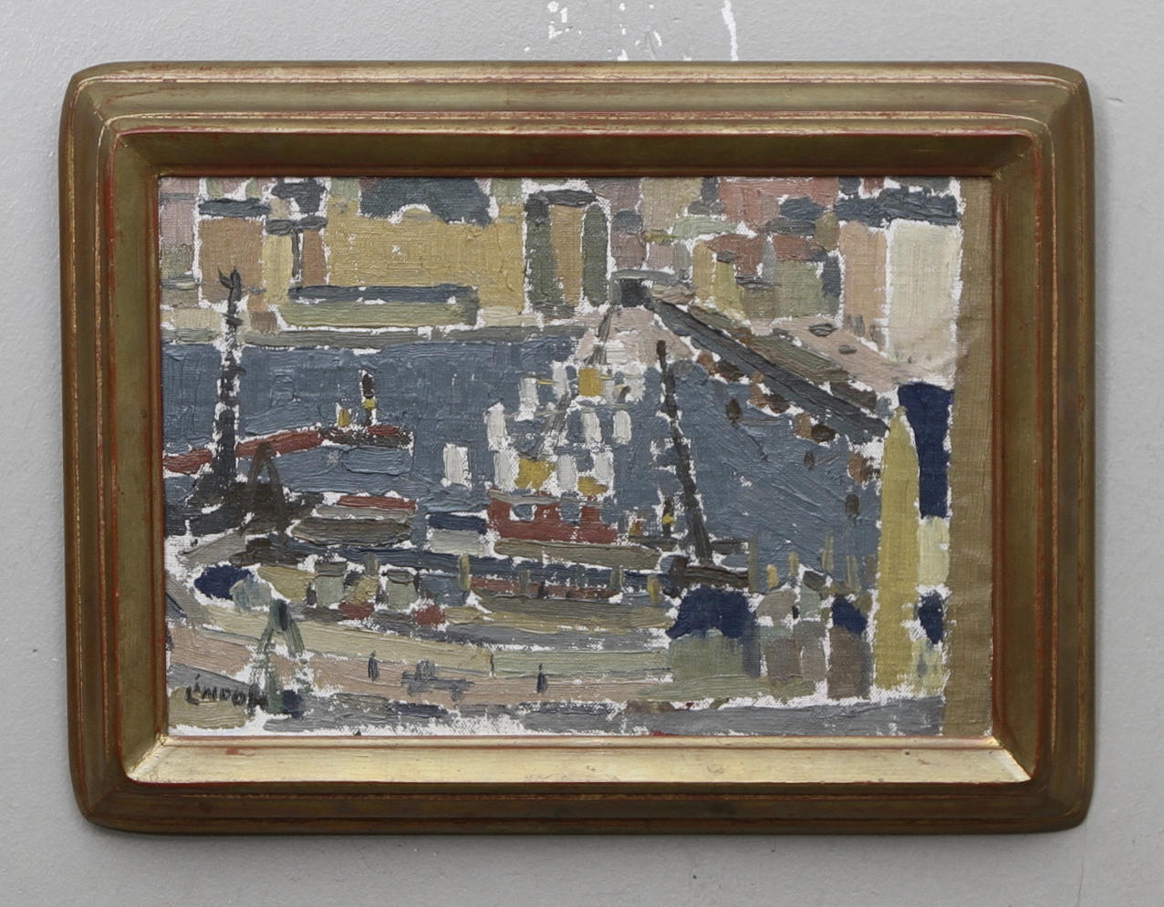 KURT LINDON. Cloth pasted on Board. Signed.
