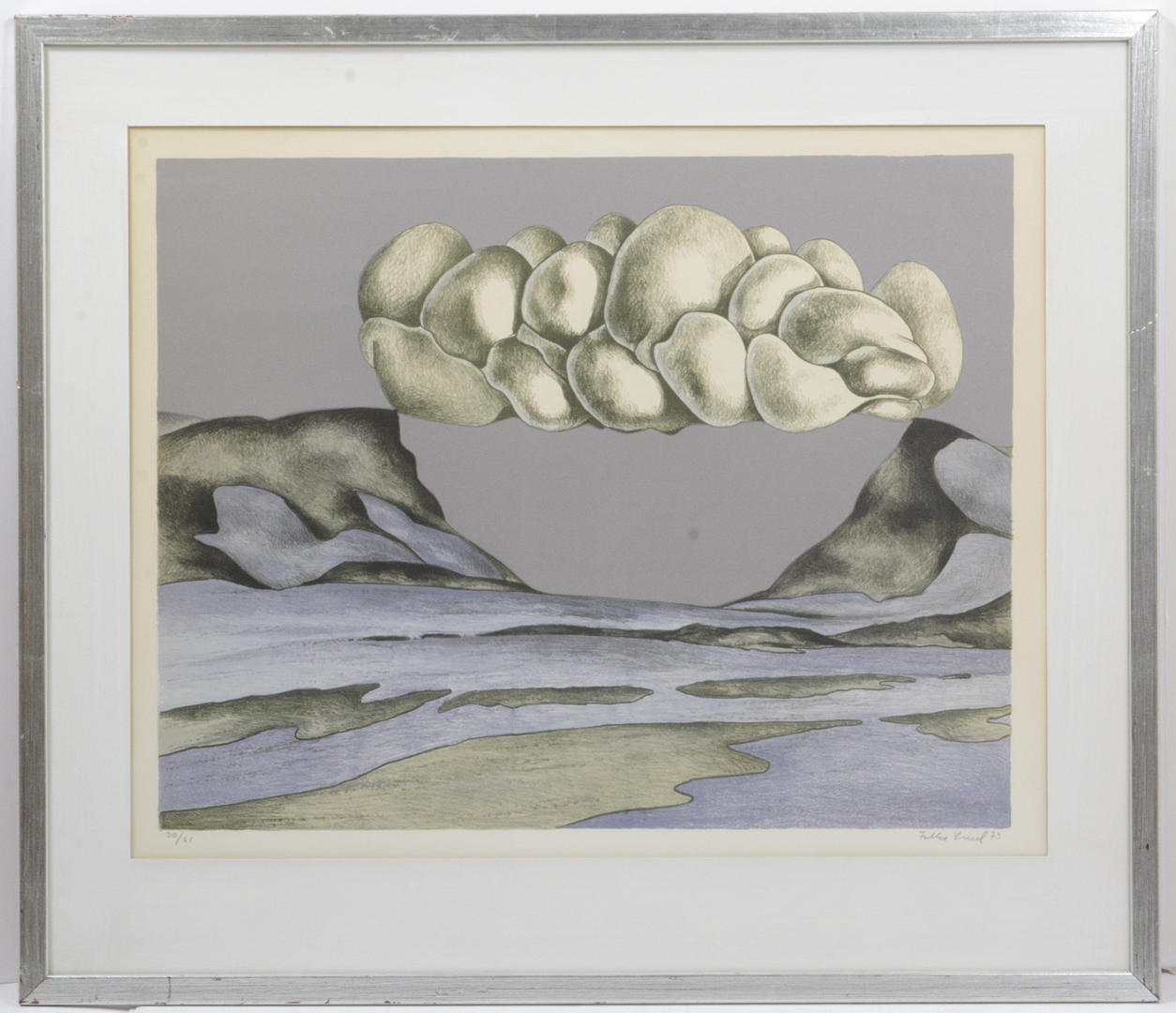 FOLKE LIND. The cloud. Lithograph.