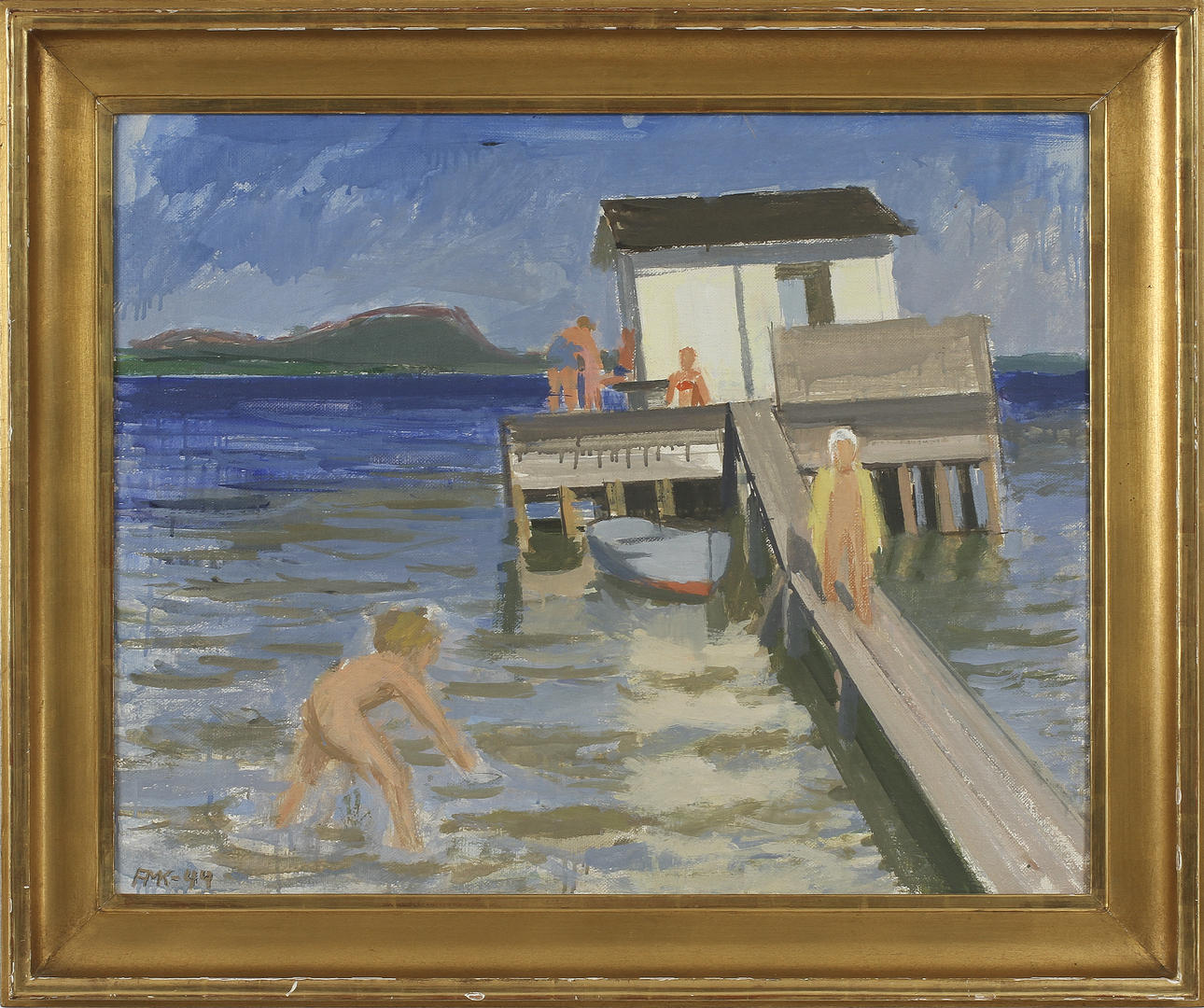 FRANS MIKAEL KEMPE. Olja på duk, signerad FMK-44.