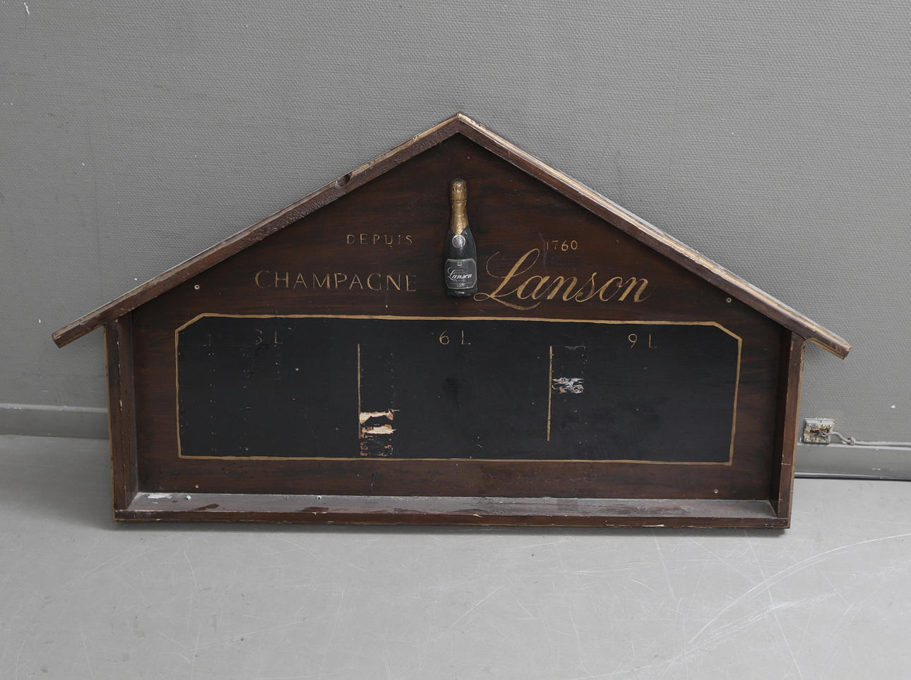 BAR SIGN, "Depuis 1760 Champagne Lanson".