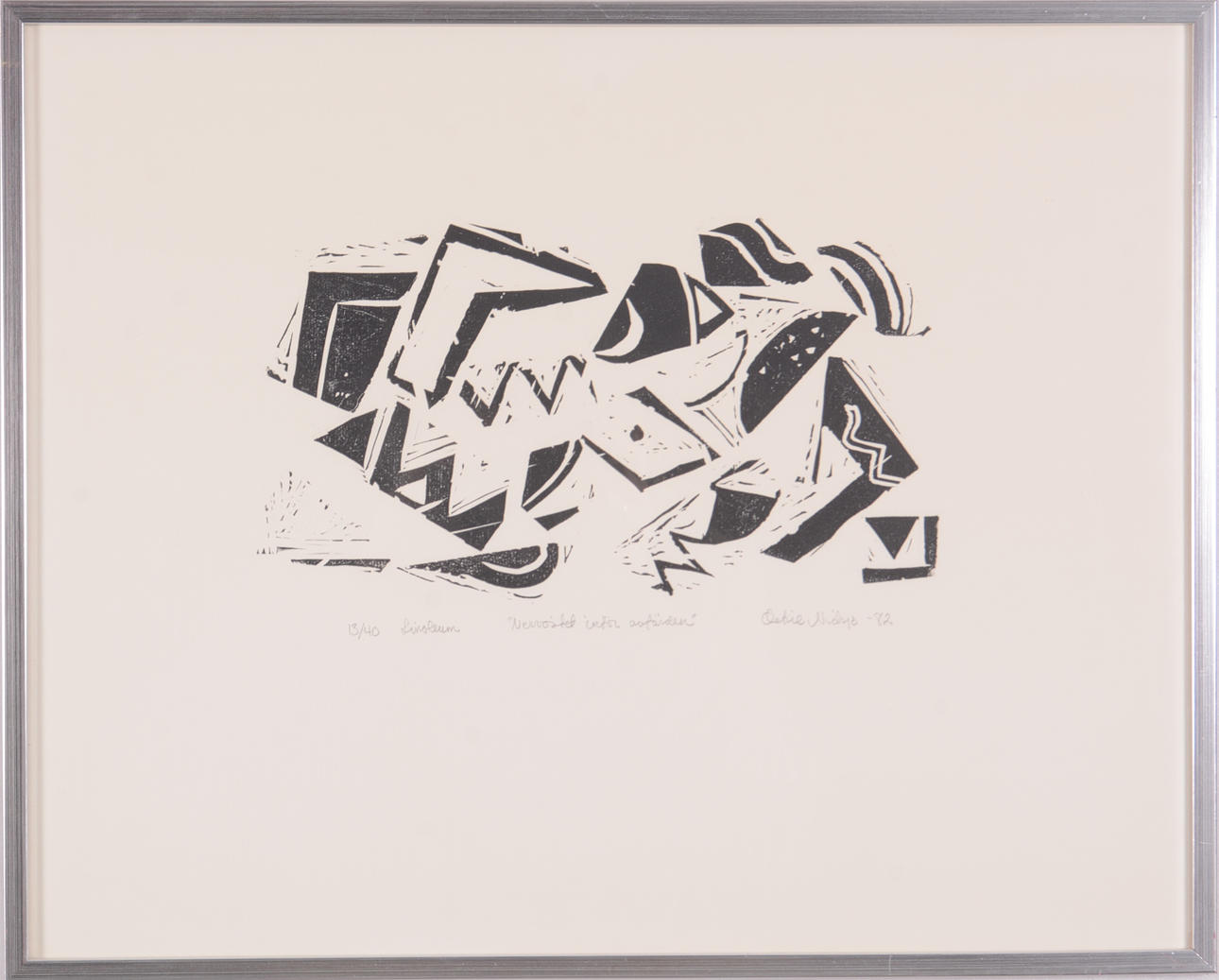 OCKIE NIDSJÖ. Linoleumsnitt.