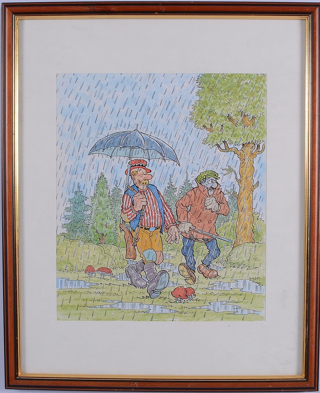 GÖSTA GUMMESSON. Akvarell.