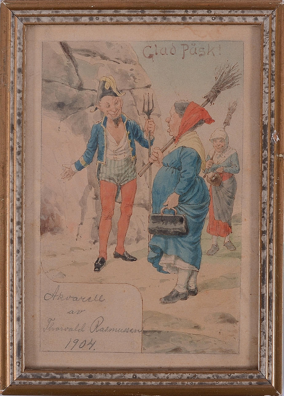 THORVALD RASMUSSEN. Akvarell.