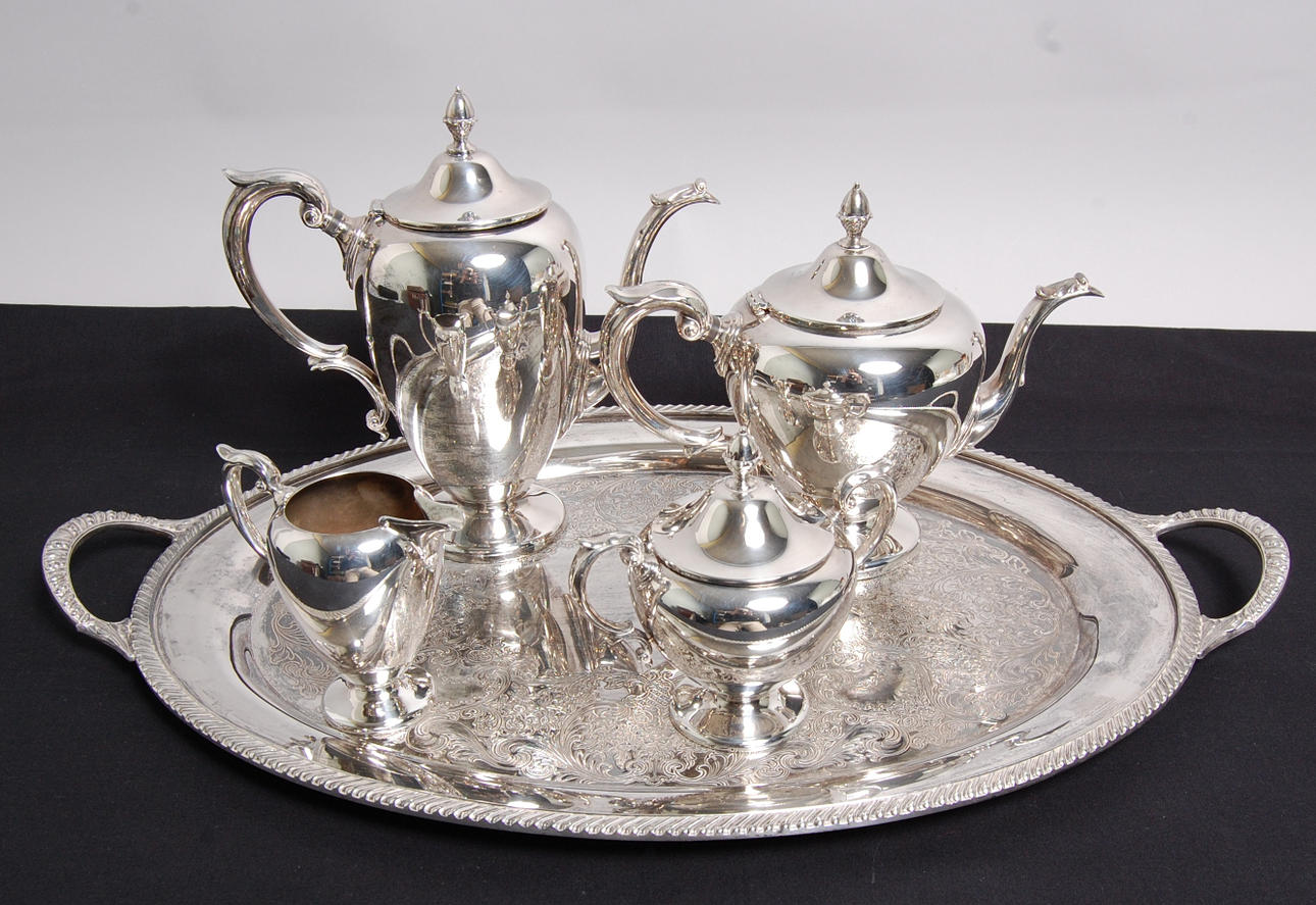 SERVERINGSSET, BRICKA, pläter, Amerika, 1900-talets första hälft.