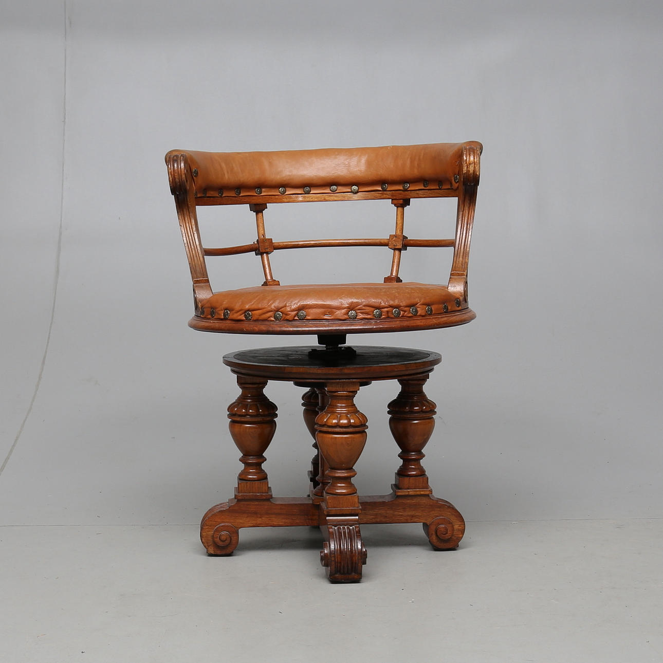 SCHREIBTISCHSTUHL, drehbar, Jugendstil, 20. Jahrhundert.