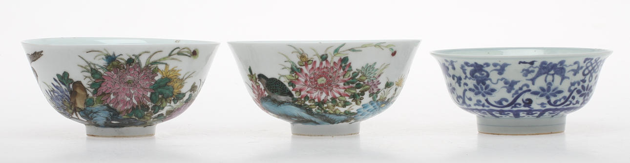 SKÅLAR, 2+1 st, porslin, Kina.