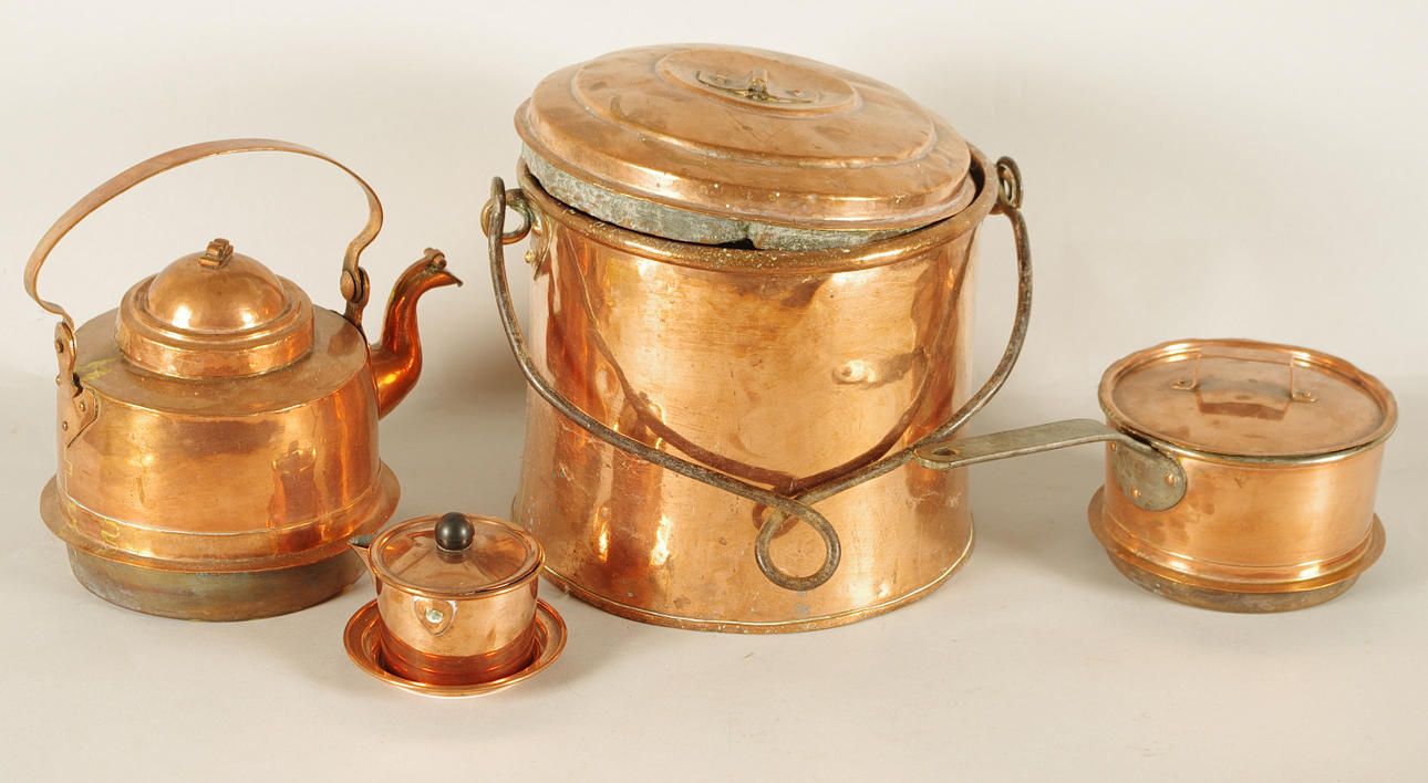 HINK, KITTEL, KASTRULL M.M., koppar, 18/1900-tal.