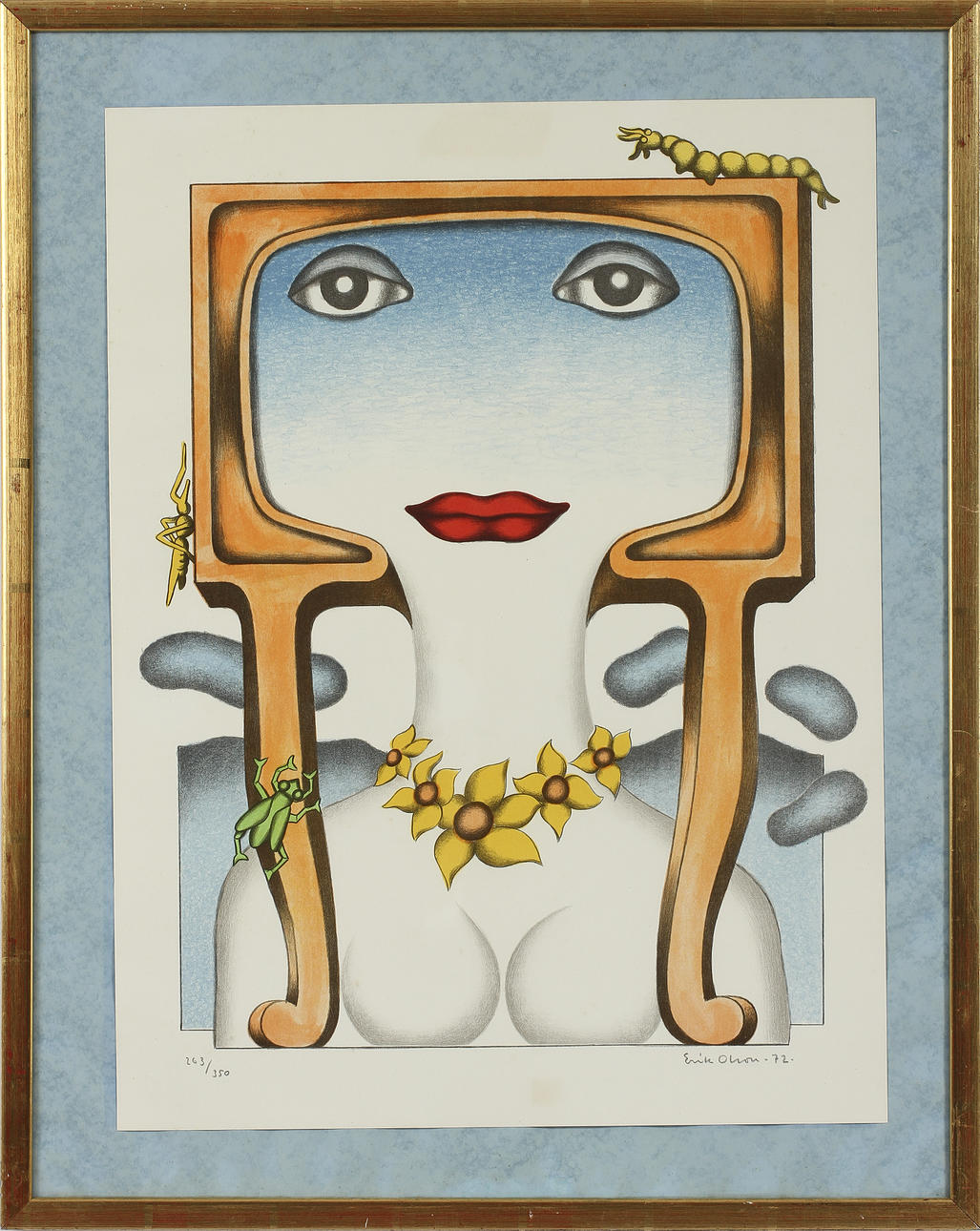 ERIK OLSON, litografi, sign o numr 263/350.