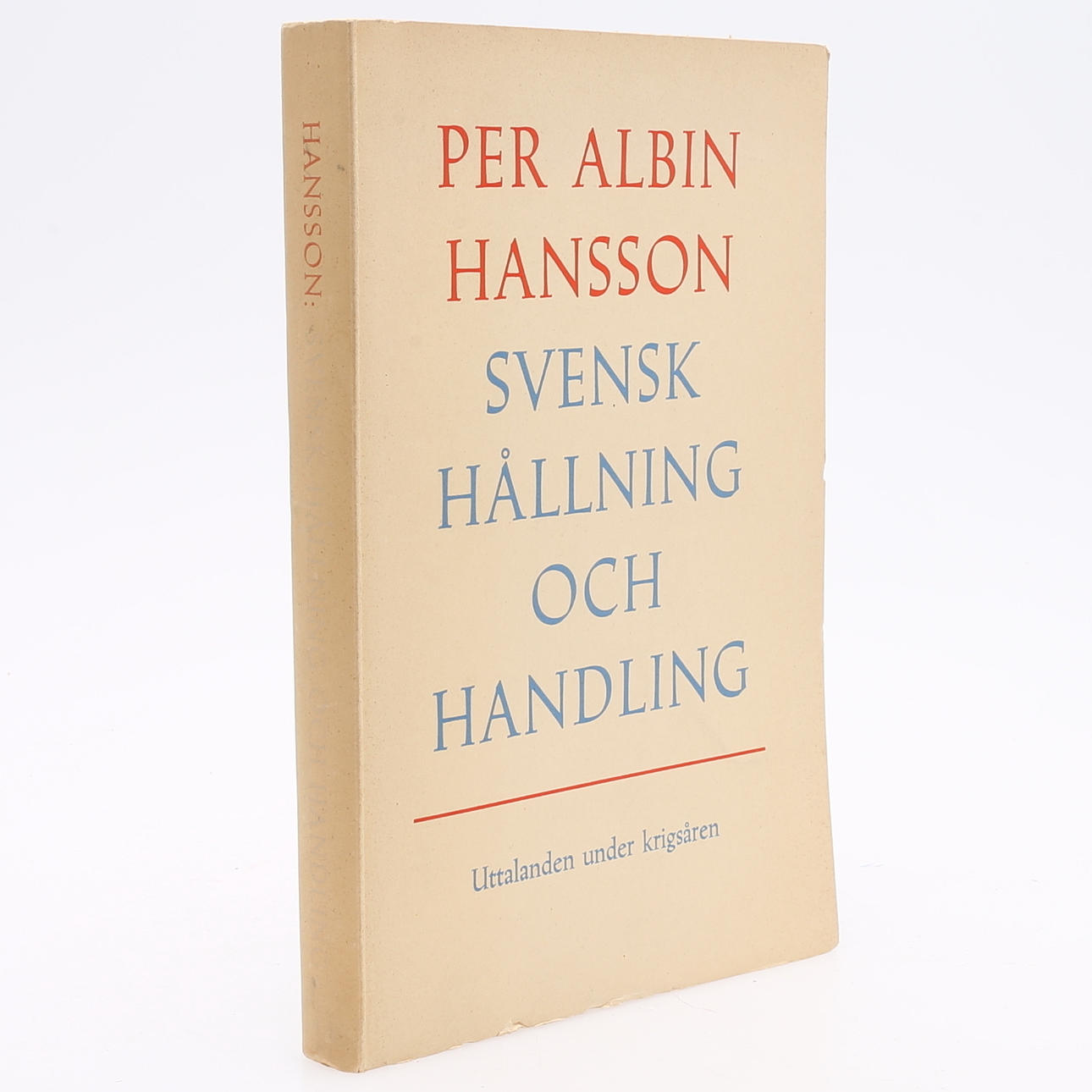 PER ALBIN HANSSON WITH DEDICATION TO ERNST WIGFORSS.