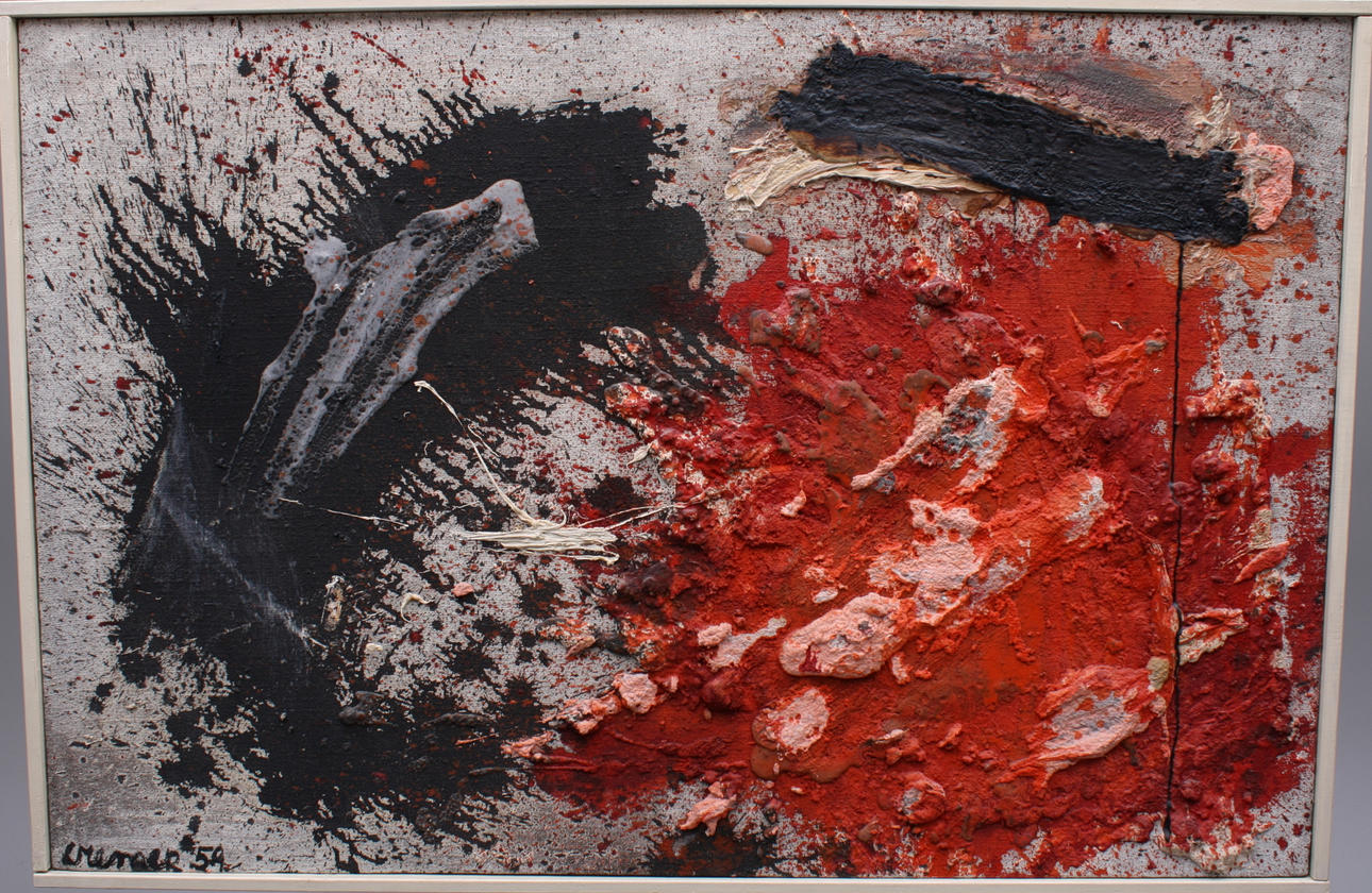 JAN CREMER. blandteknik på duk, signerad och daterad -59.