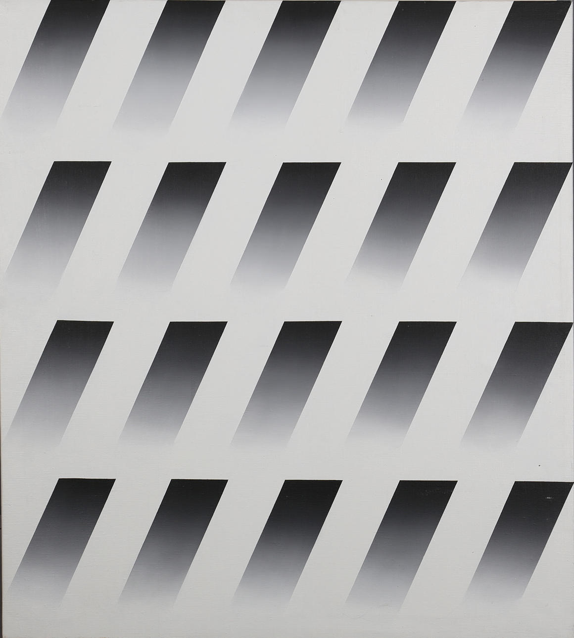 BIRGITTA WESTBERG. "Staplar I" Olja på duk. Signerad a tergo.