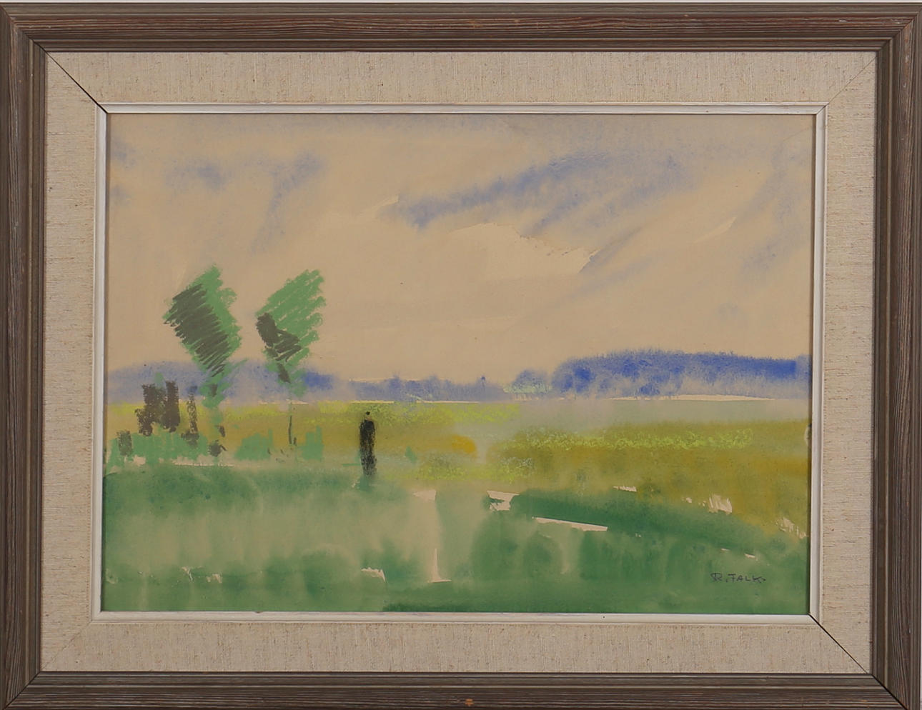 RAGNAR FALK. Motifs from the west coast. Watercolor. Signed R Falk.