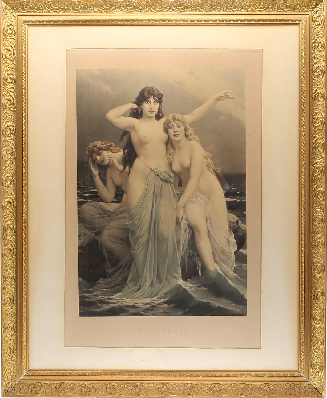 PAUL THUMANN, nach Lithographie, "Die Sirenen".