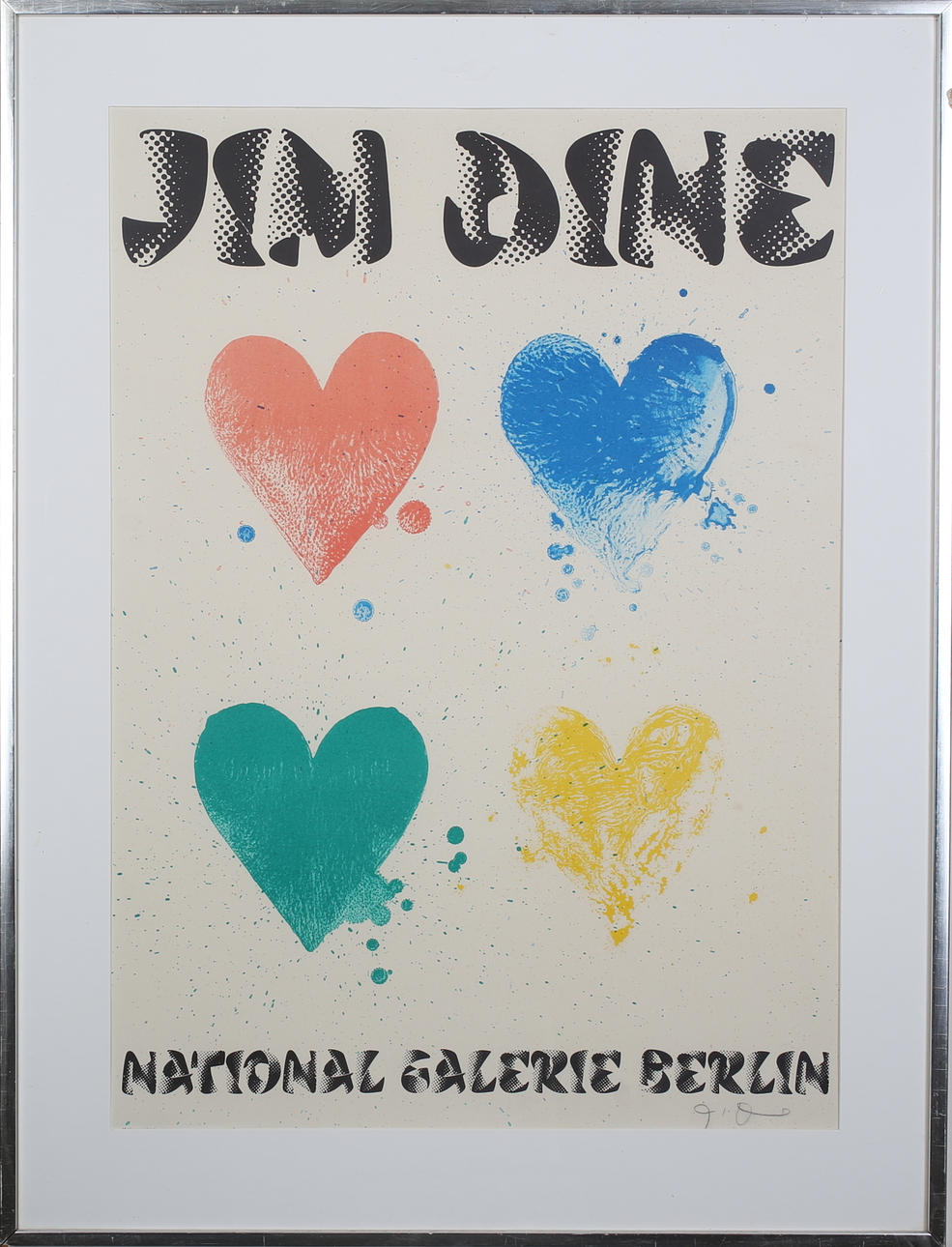 JIME DINE. "Jim Dine - National Galerie Berlin". Färglitografisk affisch. Blyertssignerad.
