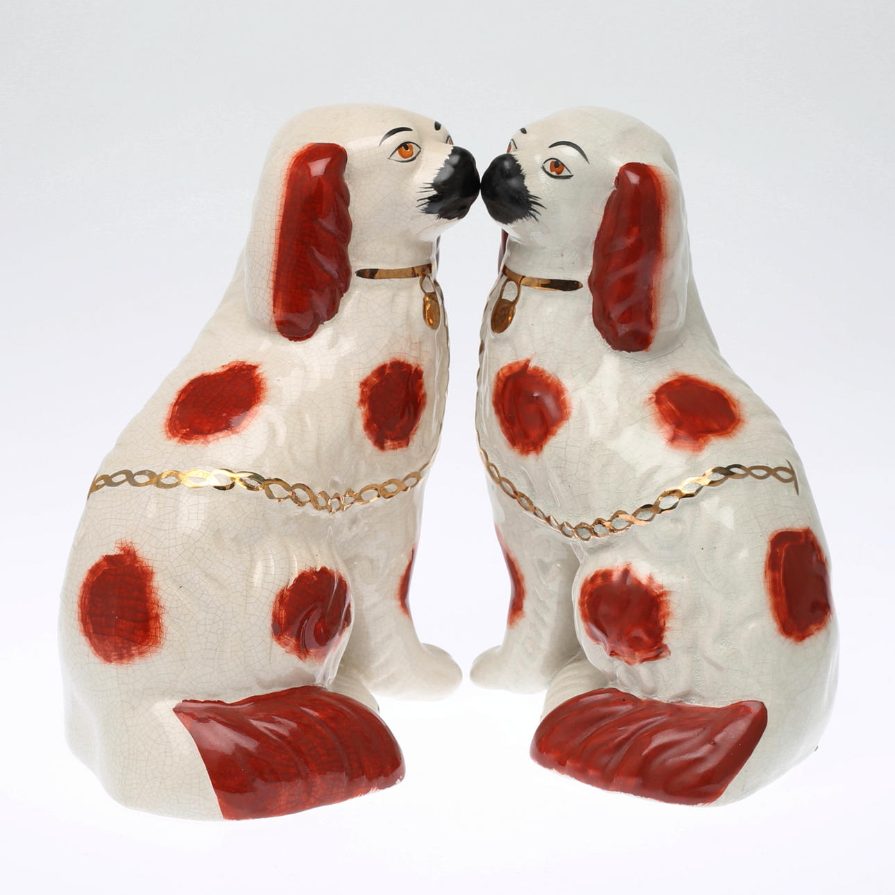 FIGURINEN, Hunde, ein Paar, England, 19.