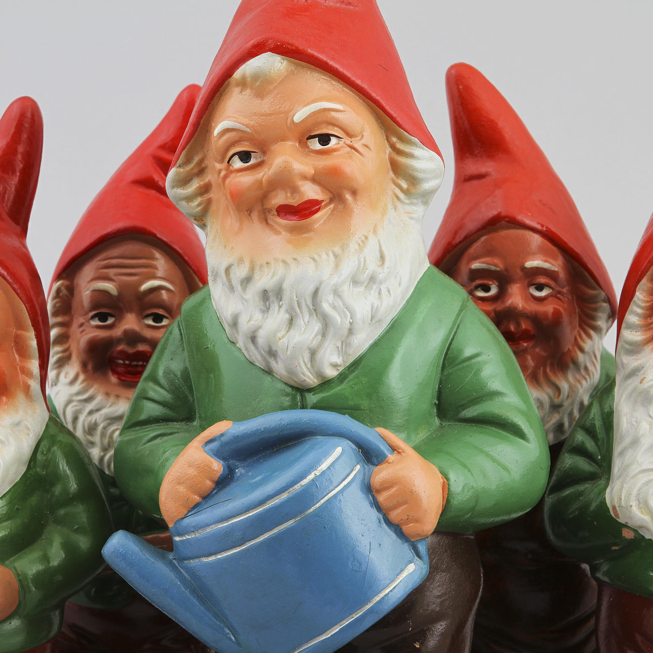 TOMTEFIGURER, 5 st, terrakotta, Tyskland, 1950/1960-tal.