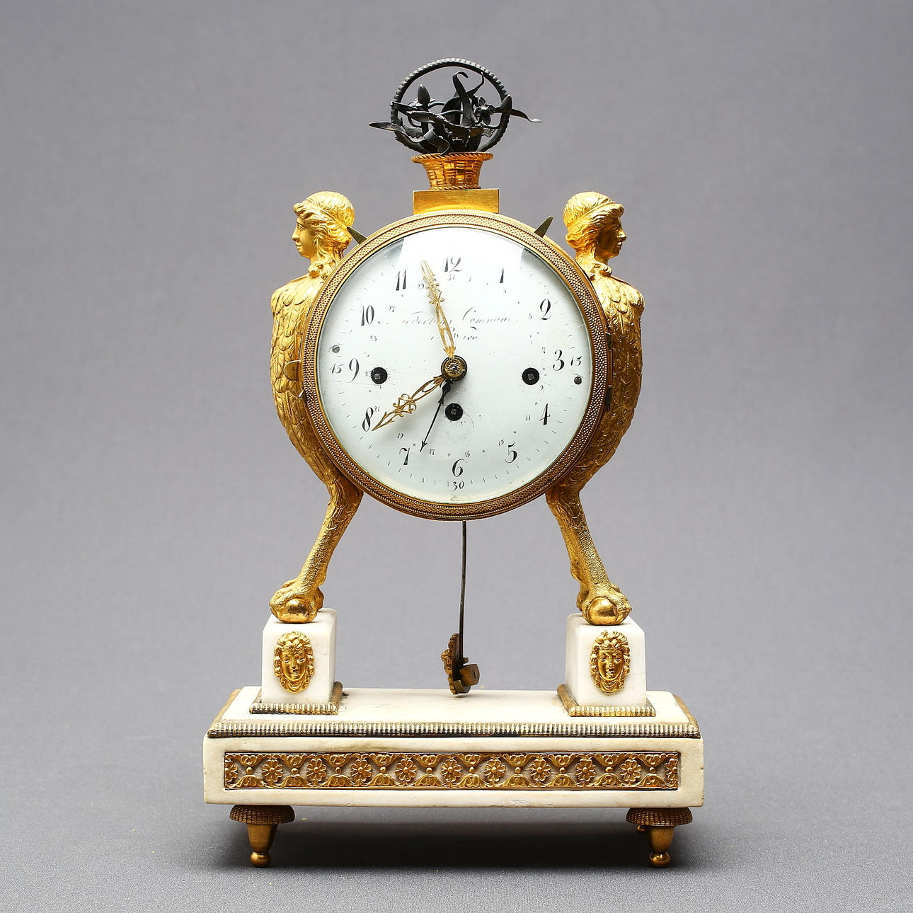 TABLE PENDULUM, dial marked Vienna, empire, 18th/19th century.