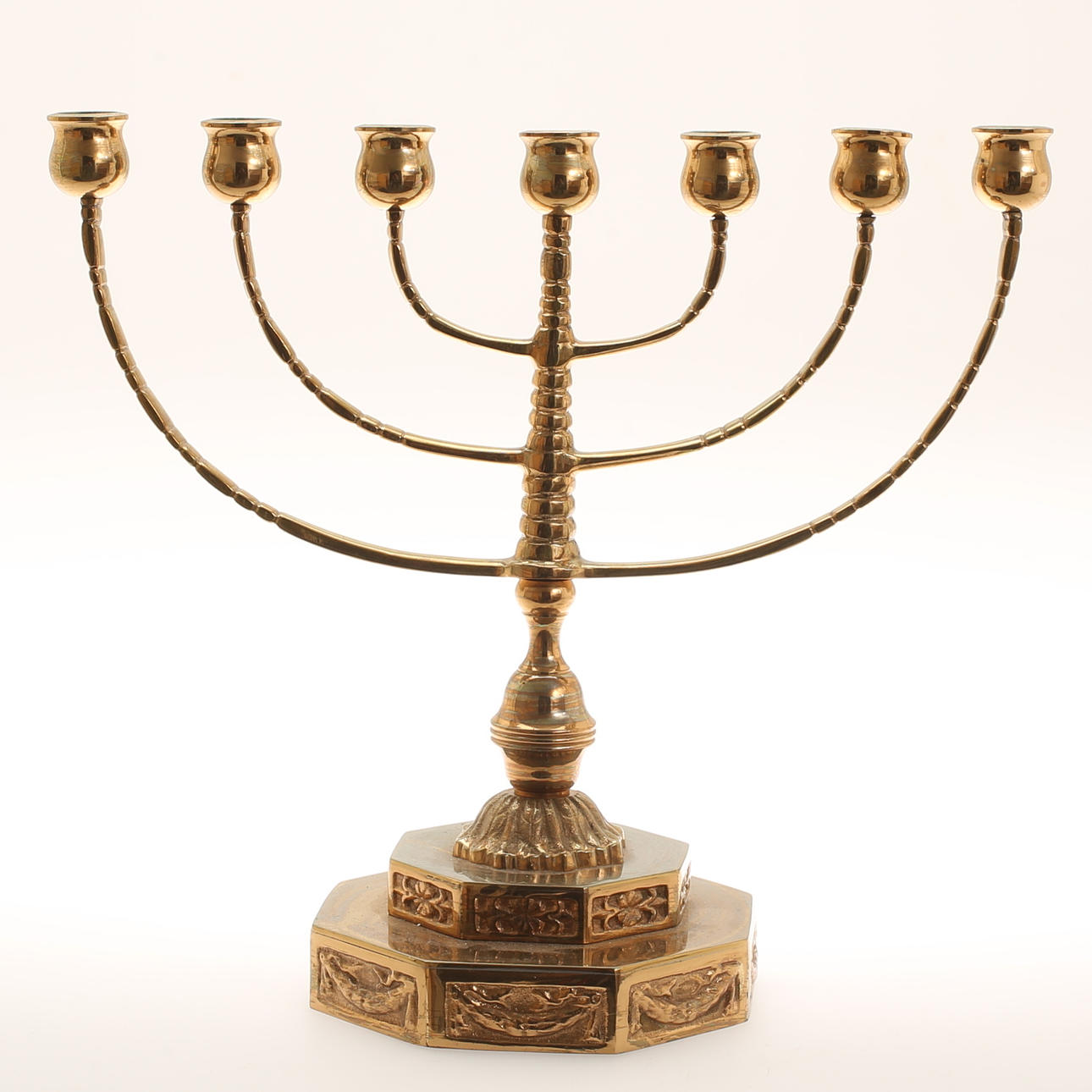 KANDELABER, 7-armad, malm.