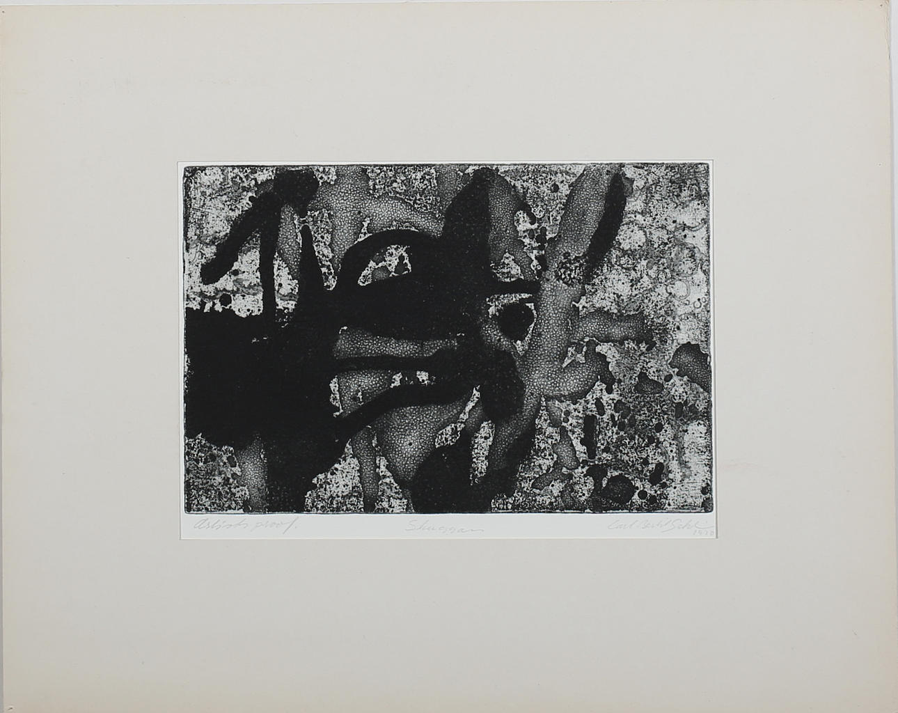 CARL-BERTIL SEHLIN. "Skuggan". Etsning. Signerad och daterad 1970. artists proof.