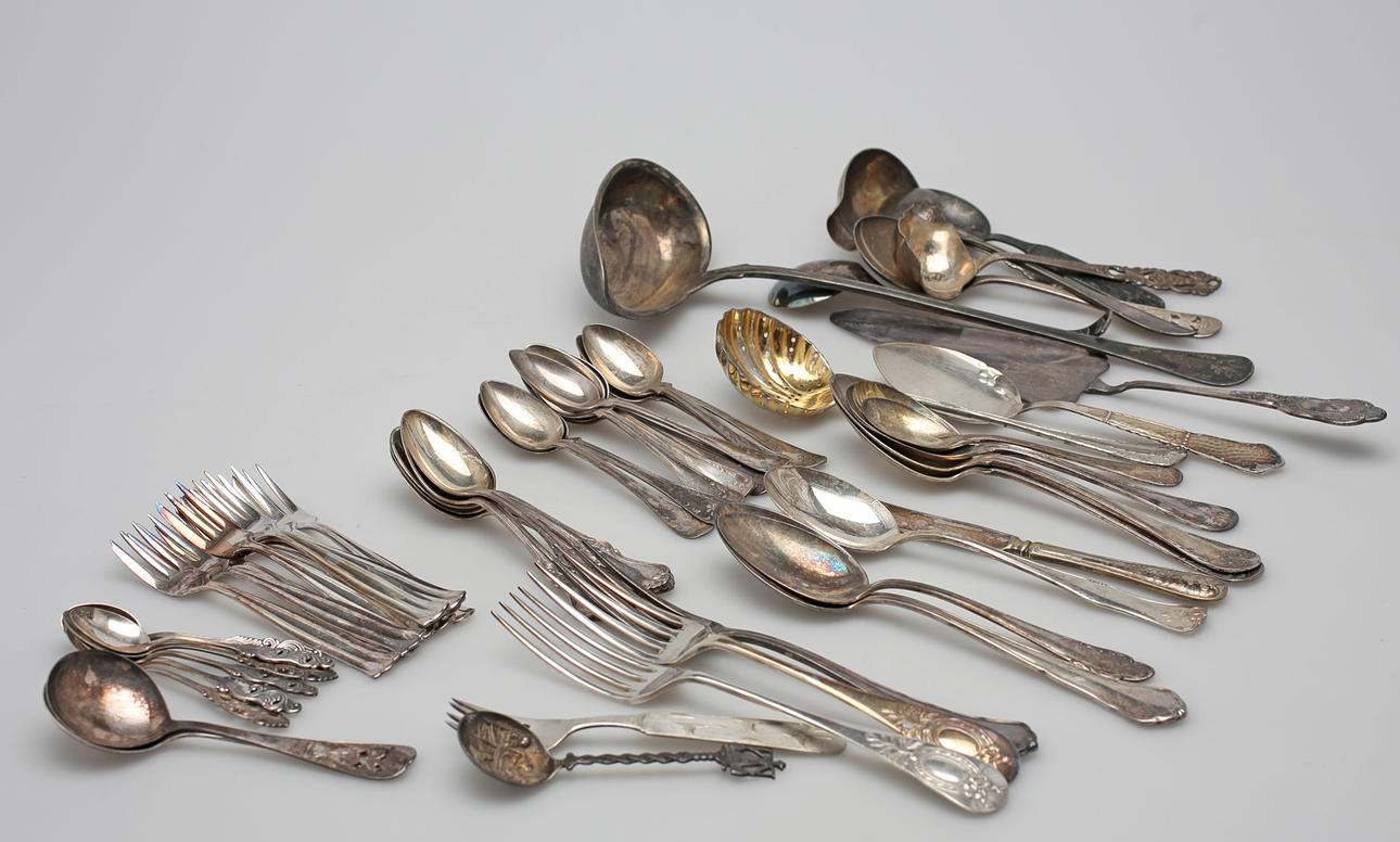 PARTI BESTICKDELAR, nysilver.