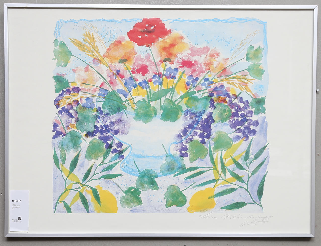 LENA LINDERHOLM. Tryck, signerad.