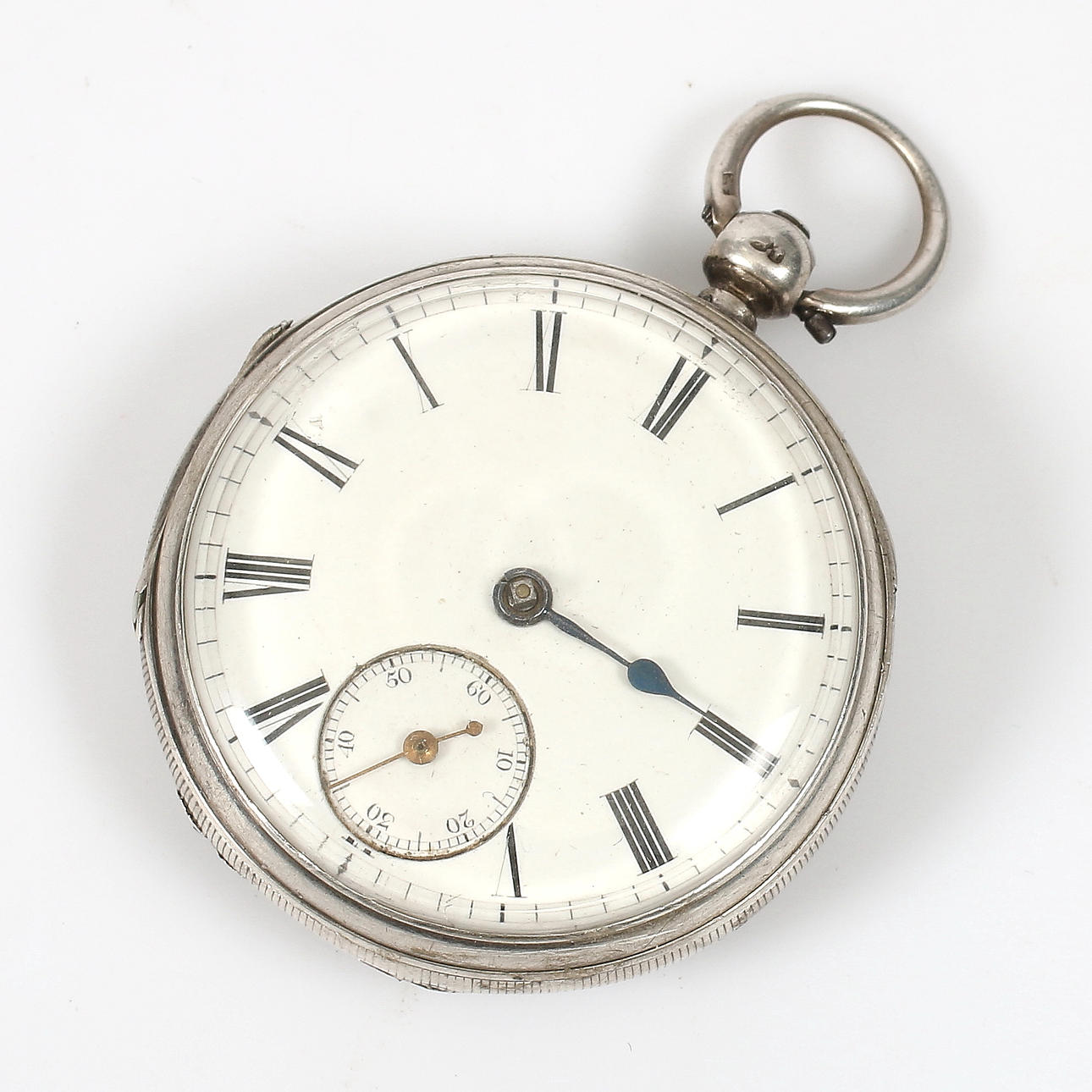 POCKET WATCH, silver, so-called "key puller", probably England. 19th century.