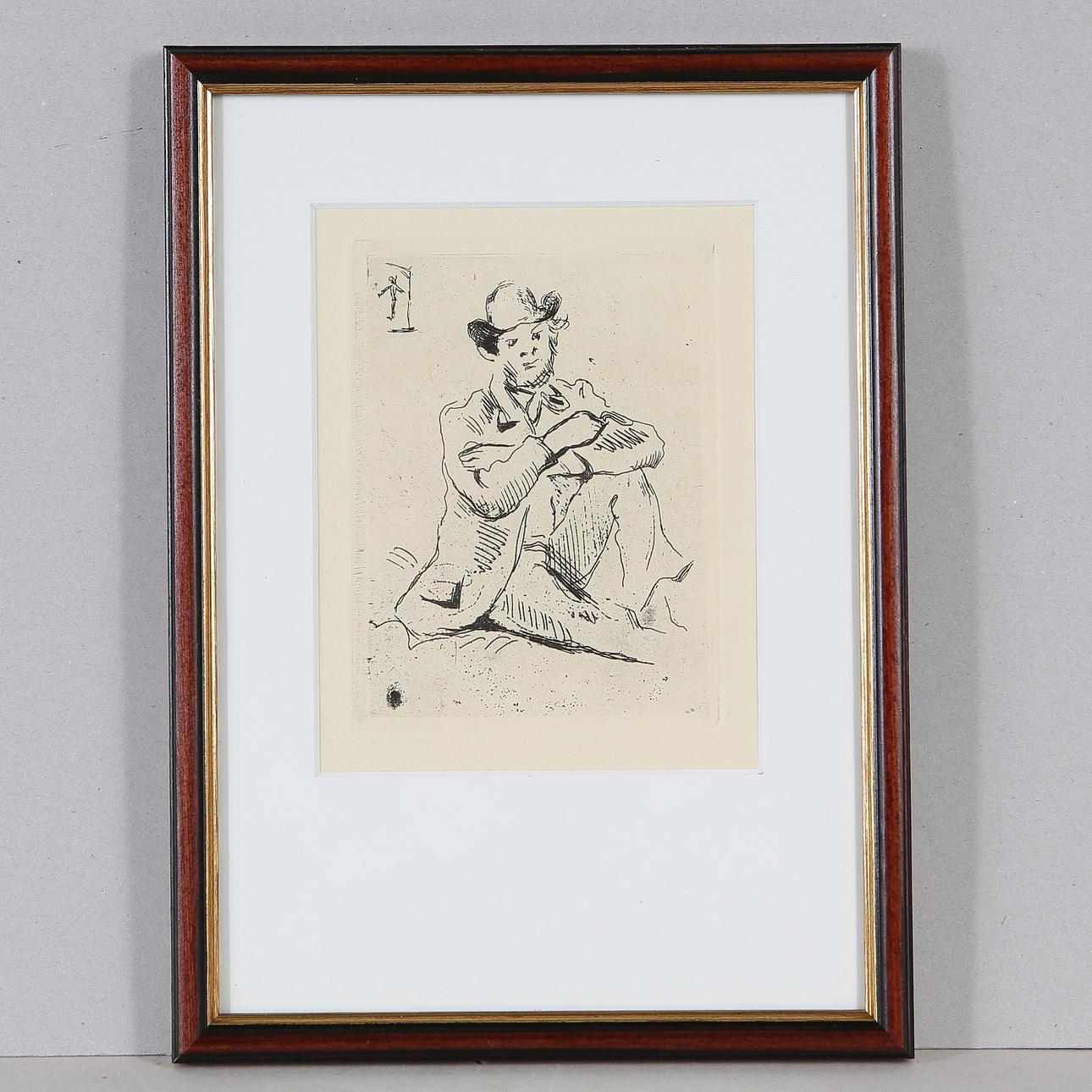 PAUL CEZANNE. SEGÚN. "Guillaumin au pendu", aguafuerte.