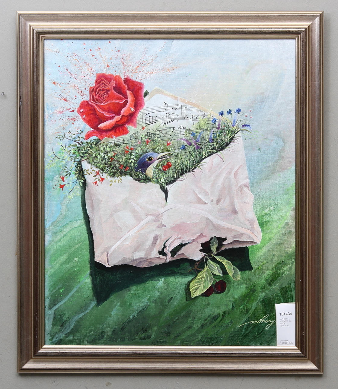 ANTHONY STRÜWER. Olja på duk. Signerad.