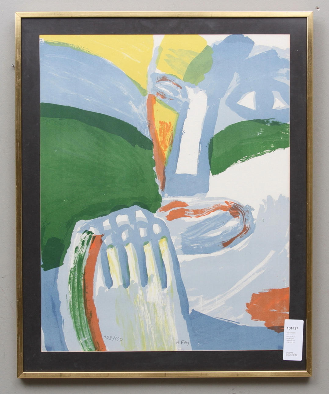 ALEXANDER KAJ LINDSTRÖM. Färglitografi. Signerad och 108/150.