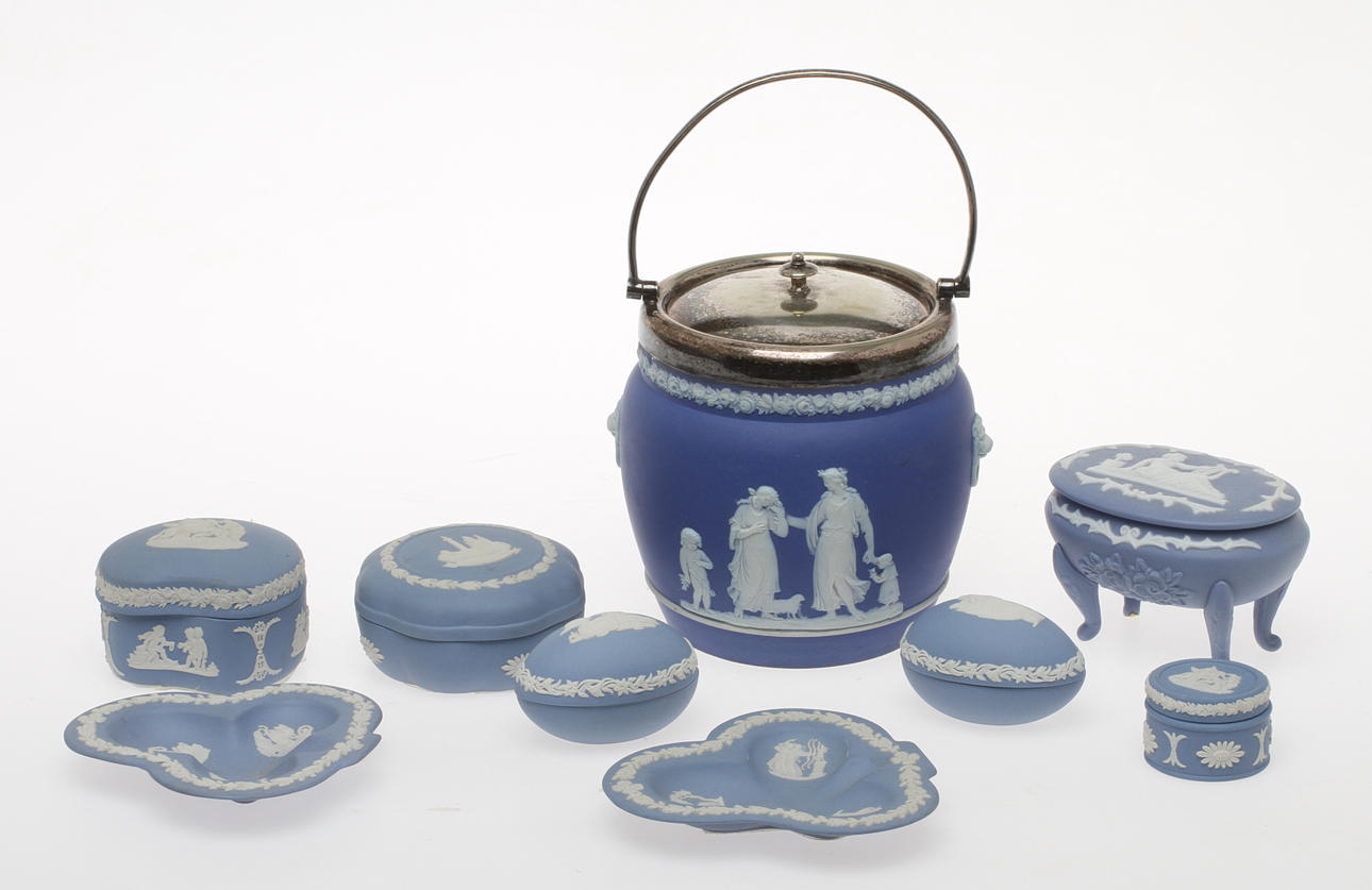 PARTI PORSLIN, 9 delar, Wedgewood, England.