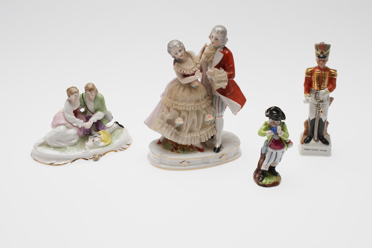 FIGURINER, 4st, porslin, 1900-tal.