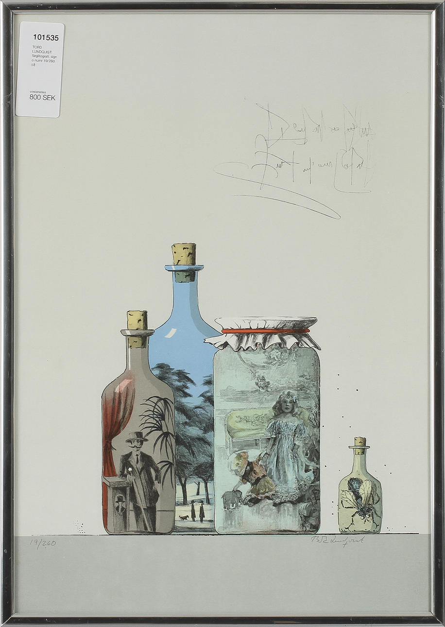 BO E LUNDQVIST. färglitografi, sign o numr 19/260.