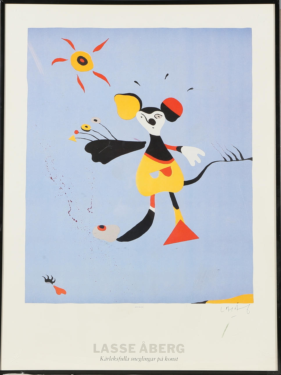 LASSE ÅBERG. PLAKAT/PLATTE, "Miro Mouse", signiert.