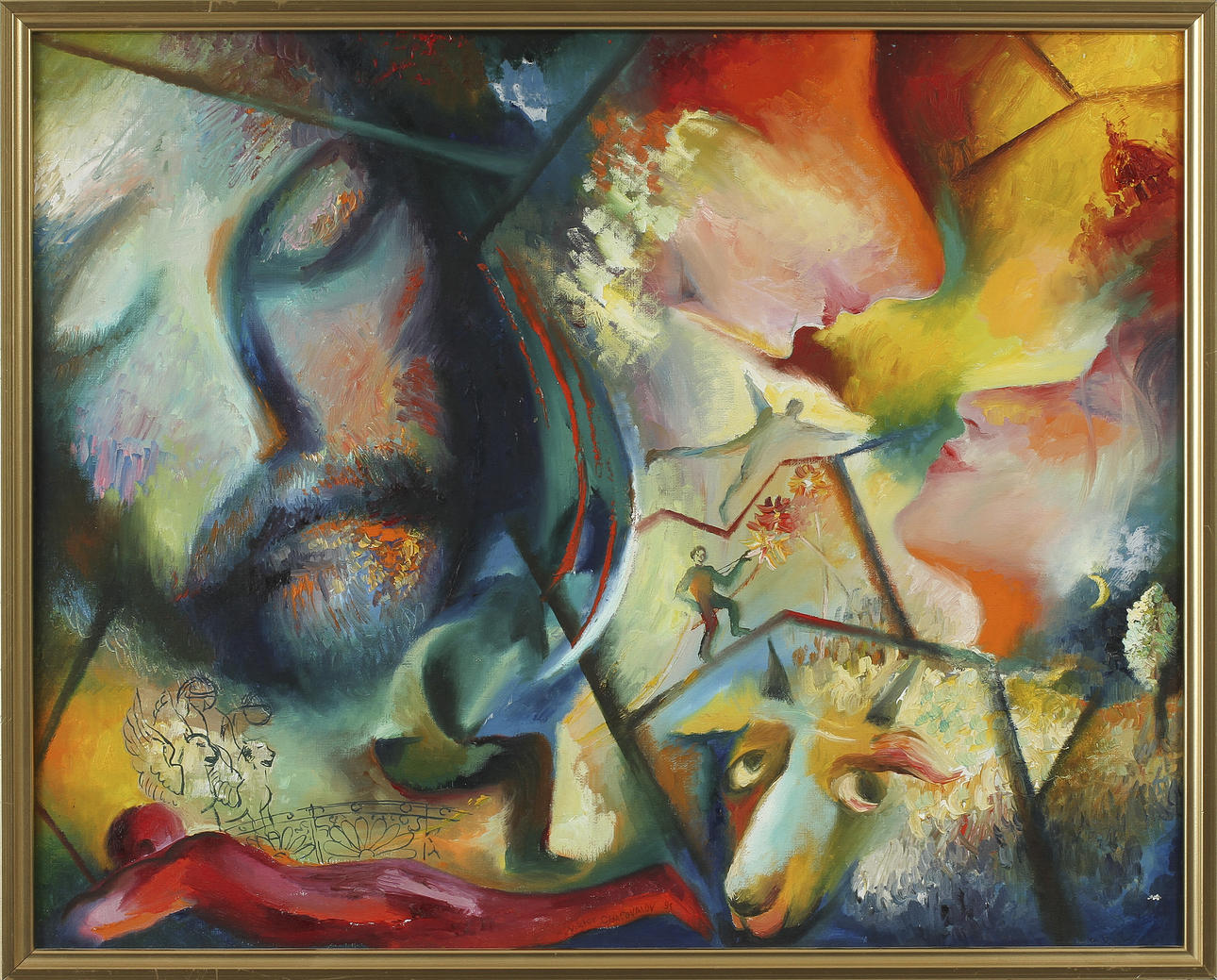 VIKTOR CHAPOVAVLOV. olja på duk, sign o dat -91.