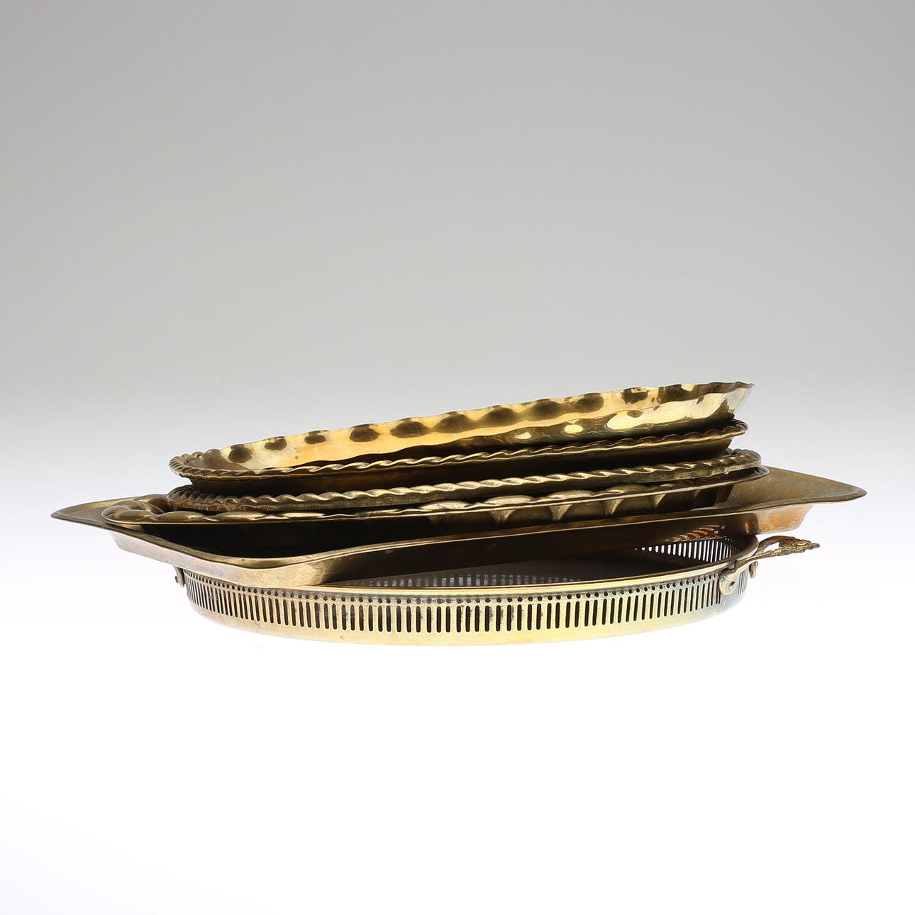 BRICKOR, 6 st, mässing, 1800-/1900-tal.