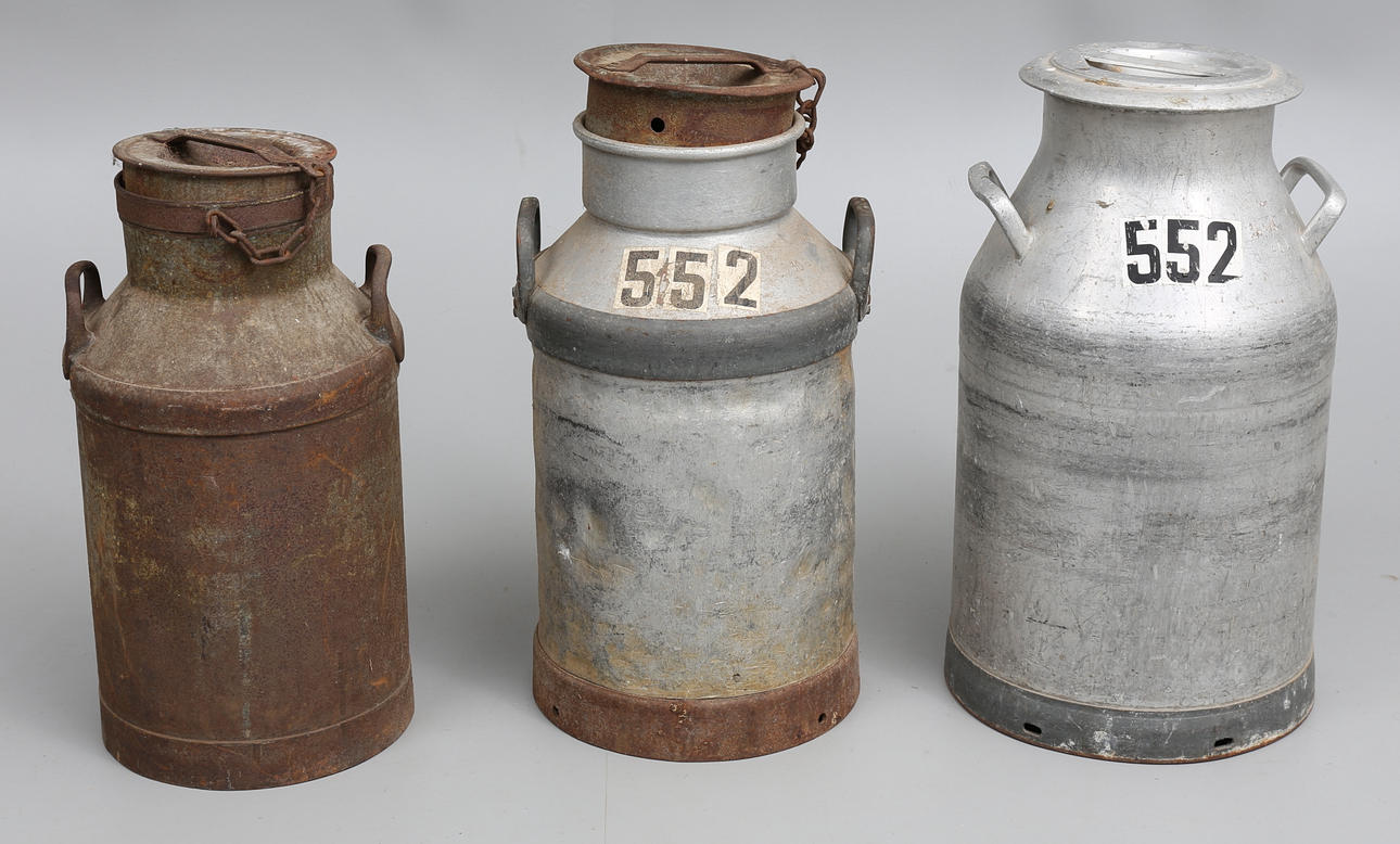 MILK JUGS, 3 pcs, 1900s.
