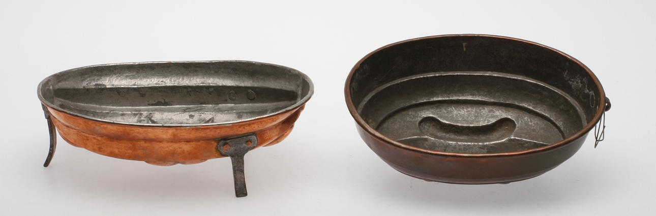 ALADÅBFORMAR, 2 st, koppar, 1800-tal.