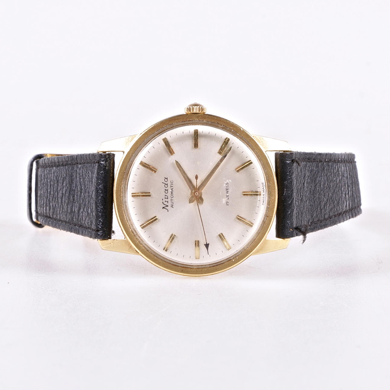WRIST WATCH, 18k gold, Nivada Automatic, 1900s.