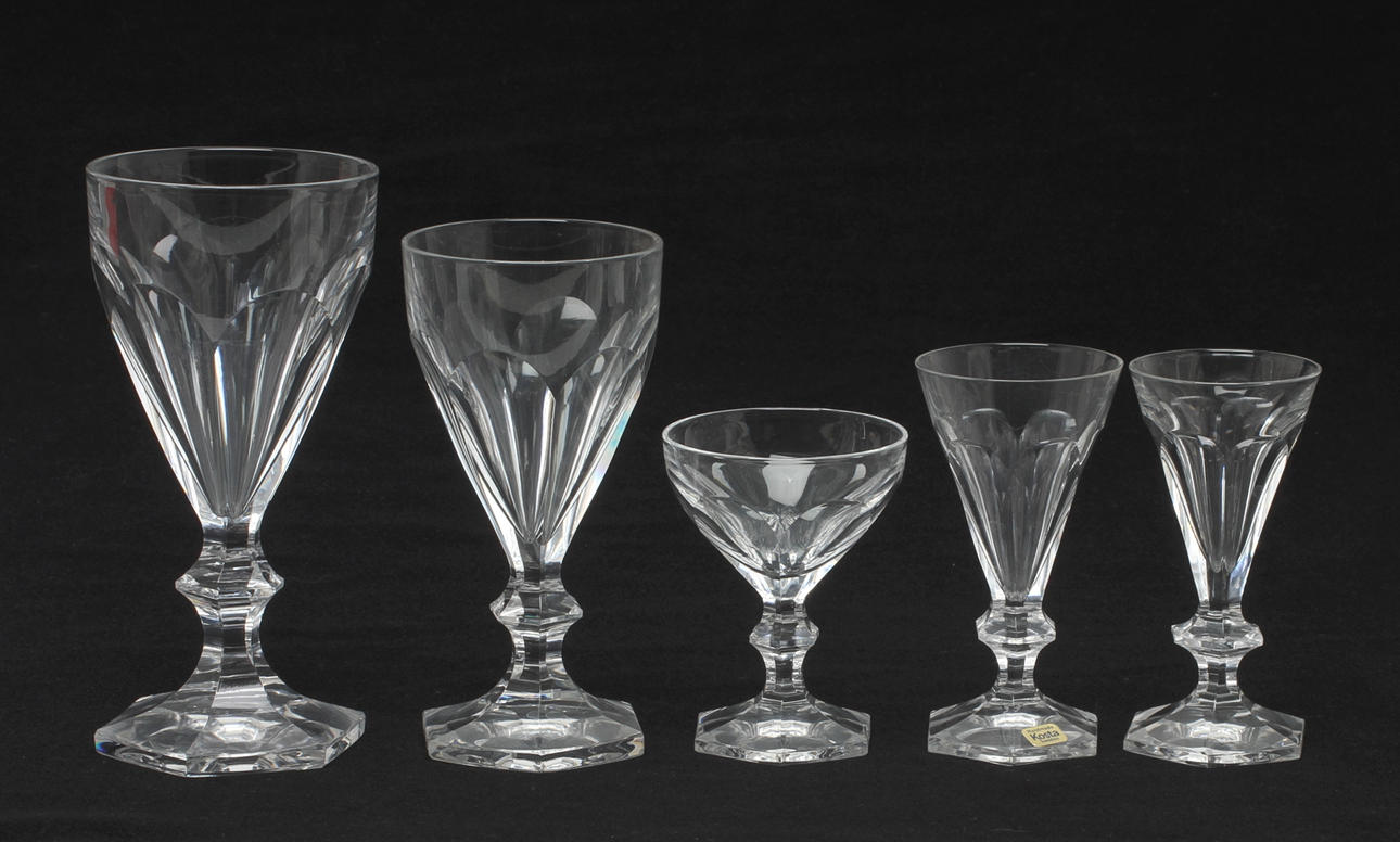 GLASSERVIS, 40 delar, "Geraldine" Fritz Kallenberg Boda/Kosta.