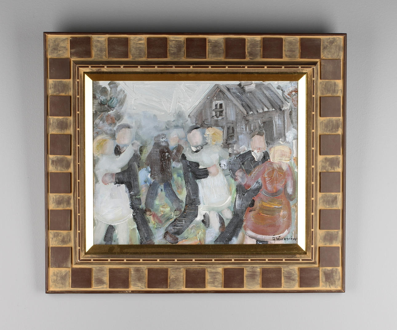 ÅKE WIKSTRÖM. Dansen, olja på duk, signerad.