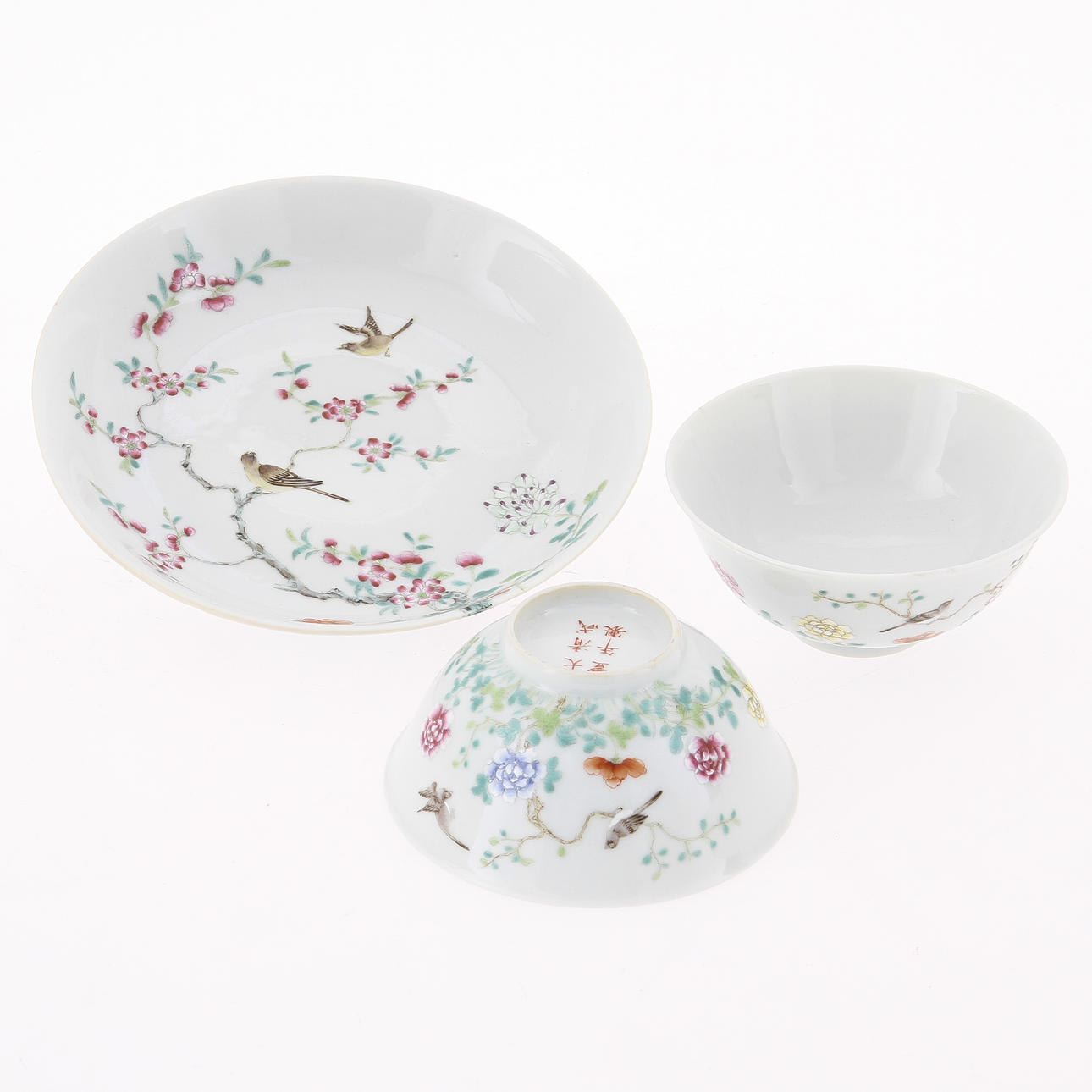 FAT och SKÅLAR, 3 delar, Kina, 1900-tal.