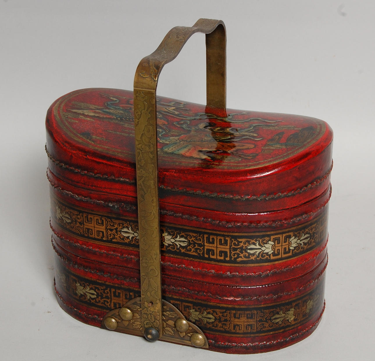 MATLÅDA, papier- maché, lack, Kina, 1900-tal.