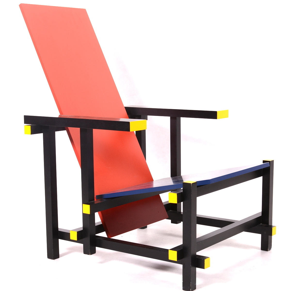 FÅTÖLJ, kopia efter, "Red and blue chair", Gerrit Rietveld.