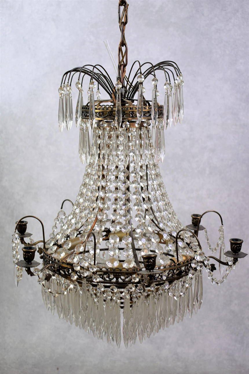 ARAÑA estilo imperio para 6 luces 1900.